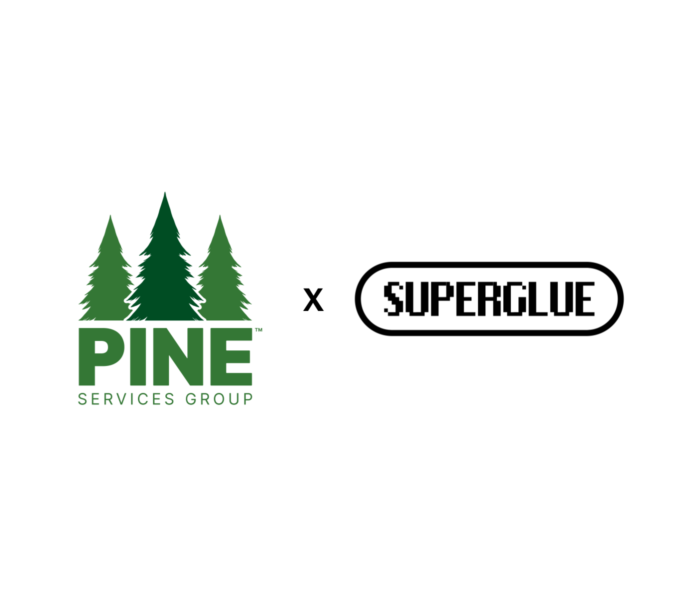 Pine Services Group and superglue logos